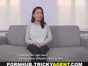 Tricky Agent - Shy bombshell shags like a slut