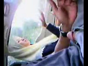 malay arabian hijab youthful feminine giving a jerking off 2