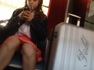 Upskirt in teach