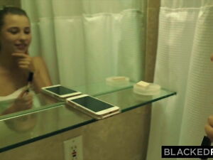 BLACKEDRAW Small blonde teen destroyed by the biggest Cock